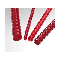 Plastové hřbety červené 10mm (100ks)