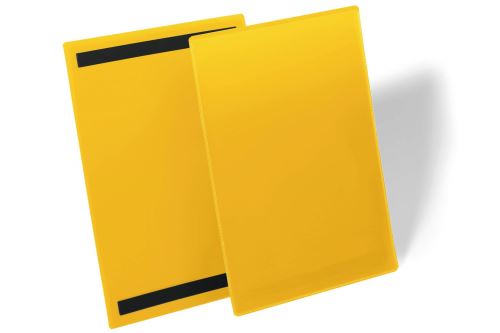 Magnetické pouzdro na dokumenty A4 na výšku 50ks žluté