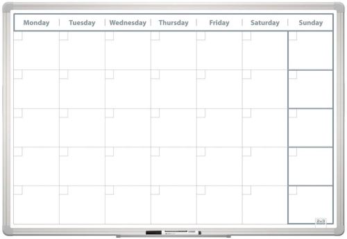 Plánovací tabule PlanTECH, měsíční, 90x60cm