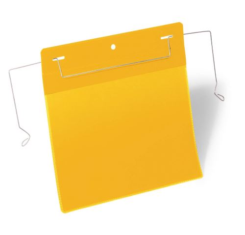 Závěsná kapsa s drátěným úchytem A5 na šířku 50ks žlutá