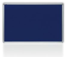 Filcová tabule OfficeTECH, modrá, hliníkový rám 90x60cm