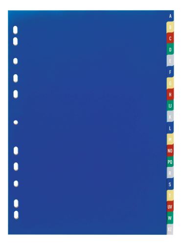 Rozdružovač A4 s 20 PP barevnými rozlišovači A-Z a titulní stranou