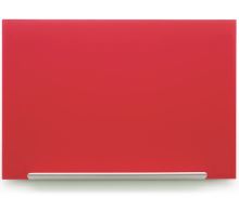 Skleněná tabule NOBO Diamond Glass, červená 126x71cm