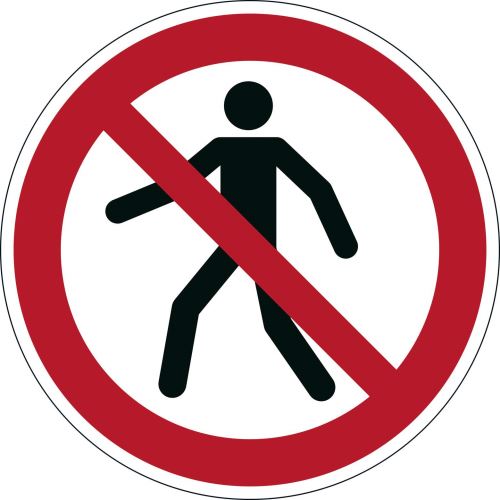 Podlahový piktogram „Chodcům zakázáno“ Ø430 mm