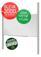 Keramická tabule EkoTAB Manažer + pylon jednoduchý AL 200x100cm