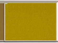Textilní tabule EkoTAB pro lištový systém, žlutá 100x120cm