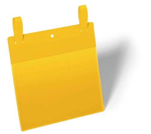 Závěsná kapsa s upínacími popruhy A5 na šířku 50ks žlutá