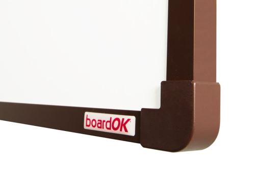 Magnetická tabule boardOK, hnědý rám