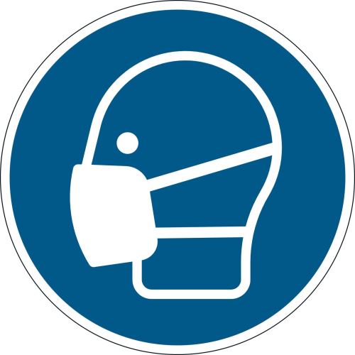 Podlahový piktogram „Používejte masku“ Ø 430 mm