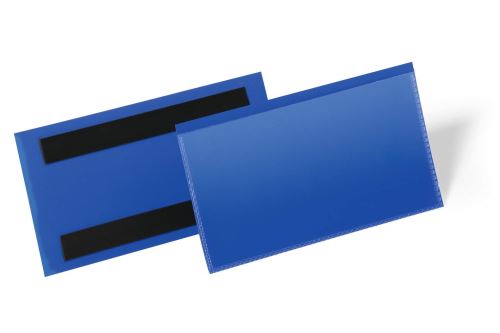 Magnetické pouzdro na etikety 150 x 67 mm 50ks tmavě modré