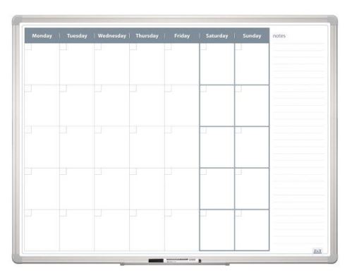 Měsíční plánovací tabule 120x90 2x3 Al rám