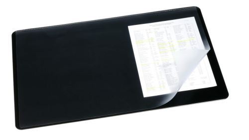 Podložka na stůl s průhlednou klopou 400 x 530 mm černá
