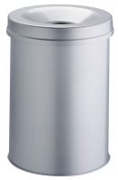 Odpadkový koš kulatý SAFE kulatý 30 l, Ø 315 mm šedý