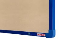 Textilní tabule boardOK béžová modrý rám 120x90cm