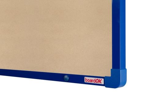 Textilní tabule boardOK béžová modrý rám