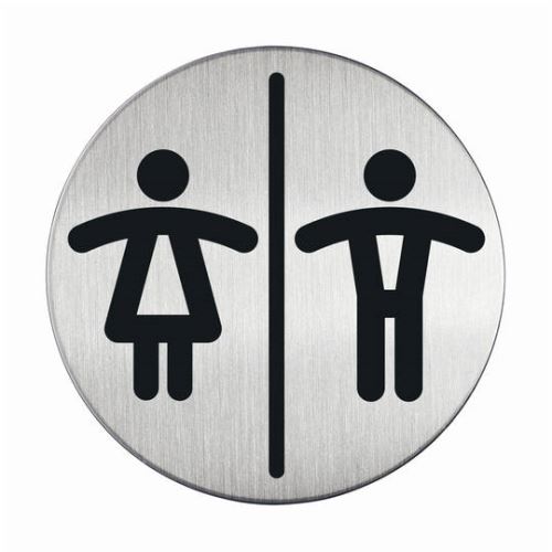 Piktogram WC dámy a páni - kruh 83mm