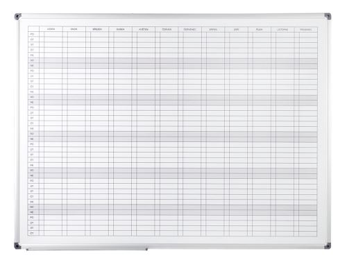 Roční plánovací tabule 90x120cm s CZ potiskem