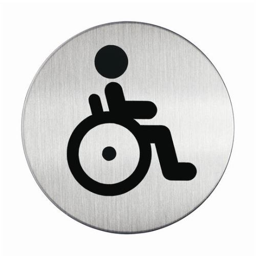 Piktogram WC vozíčkáři - kruh 83mm