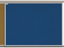 Textilní tabule EkoTAB pro lištový systém, modrá 100x120cm