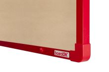 Textilní tabule boardOK béžová červený rám 120x90cm