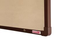 Textilní tabule boardOK béžová hnědý rám 60x45cm