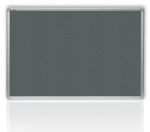 Filcová tabule OfficeTECH, šedá, hliníkový rám