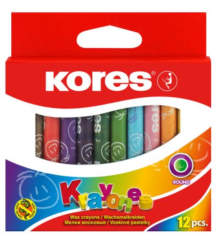 Voskovky Kores Krayones trojhranné 12 barev