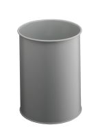 Kovový odpadkový koš kulatý 15 l, 260 mm šedý