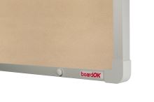 Textilní tabule boardOK béžová stříbrný rám 120x90cm