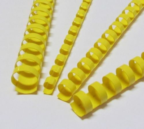 Plastové hřbety žluté 10mm (100ks)