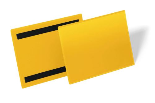 Magnetické pouzdro na dokumenty A5 na šířku 50ks žluté