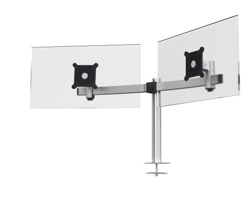 Držák monitoru PRO pro 2 monitory, stolní průchodka