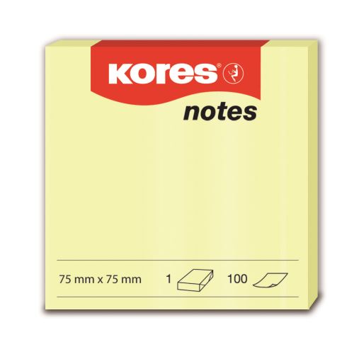 Žluté bločky KORES NOTES 125x75mm 100ls
