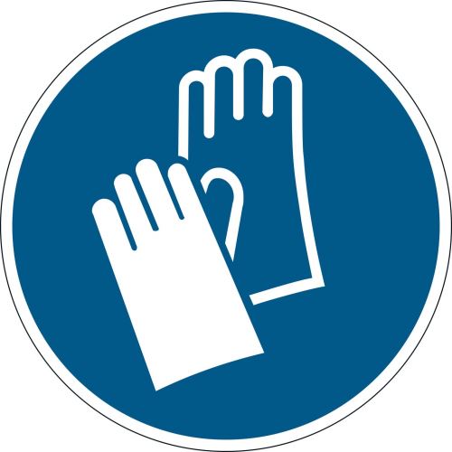 Podlahový piktogram"Používejte ochranné rukavice" Ø430mm