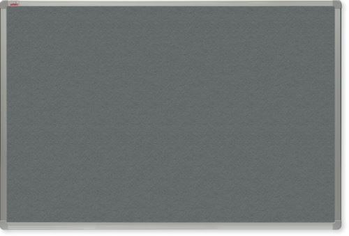 Filcová tabule OfficeTECH, šedá, hliníkový rám