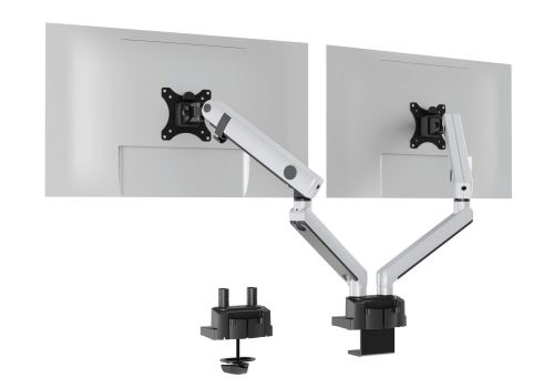 Držák monitoru SELECT PLUS s ramenem pro 2 monitory, stolní svorka