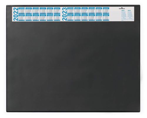 Podložka na stůl 650x520 mm s ročním kalendářem a transp. folií tmavě modrá