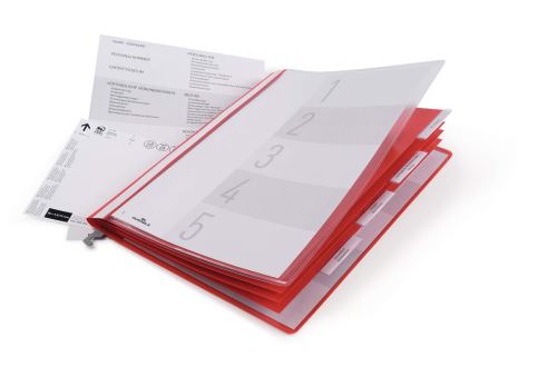Personální závěsné desky A4, červená